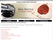 Tablet Screenshot of notary-public-bournemouth.com